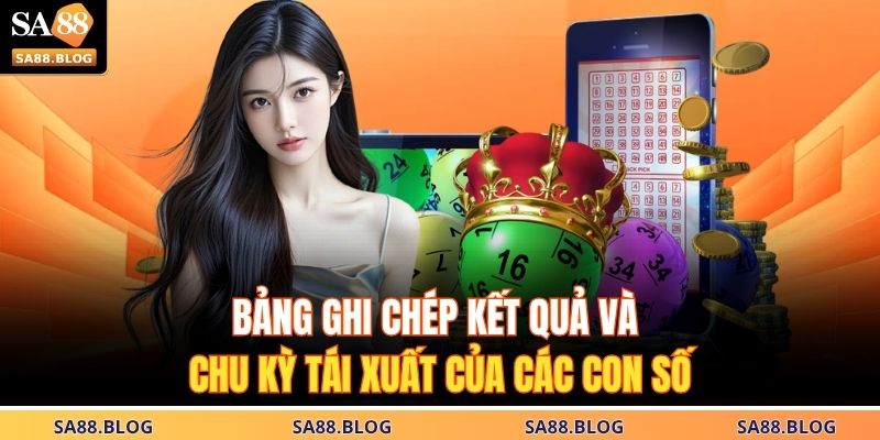 Bảng ghi chép kết quả và chu kỳ tái xuất của các con số